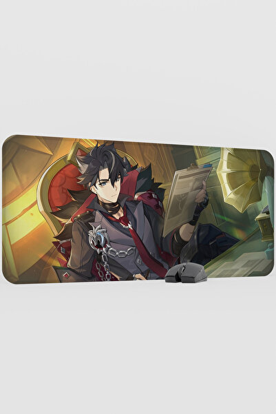mousepad bastir Wriothesley Genshin Impact Anime Gacha V3 - 90X40 XXL Gaming ...
