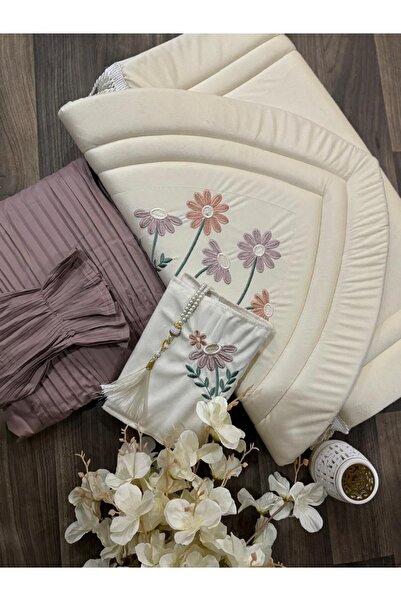 Generic شرشف صلاة مع سجاد اسفنج مبطن مريح مع قماش مصحف