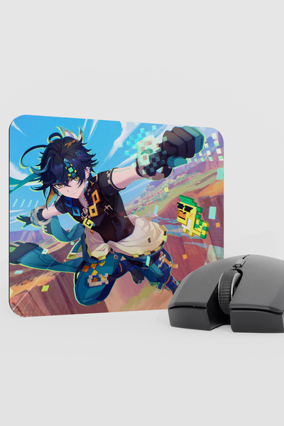 mousepad bastir Kinich Genshin Impact Anime Gacha V5 - 22X18 Gaming Mouse Pad...