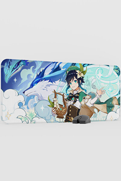 mousepad bastir Venti Genshin Impact Anime Gacha V1 - 90X40 XXL Gaming Mouse ...
