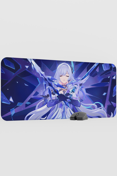 mousepad bastir لوحة ماوس ألعاب Skirk Genshin Impact Anime Gacha V1 - 90x40 XXL