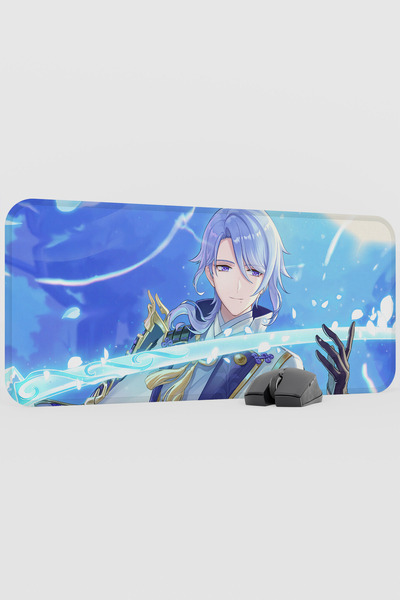 mousepad bastir Ayato Genshin Impact Anime Gacha V3 - 70X30 XL Gaming Mouse P...
