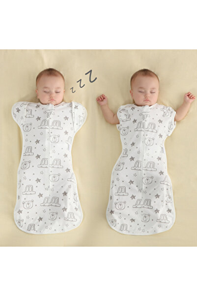 Arabest Cotton Baby Swaddle Blanket for Newborns - Anti-Startle Wrap with Adj...