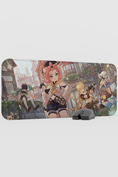 mousepad bastir لوحة ماوس للألعاب Diona Genshin Impact Anime Gacha V1 - 70x30 XL