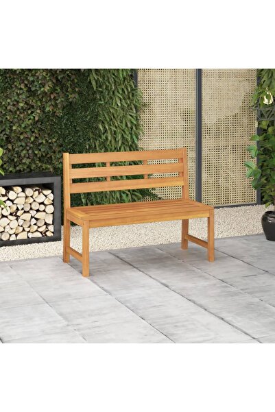 vidaxl Garden Bench 114 cm Solid Teak Wood