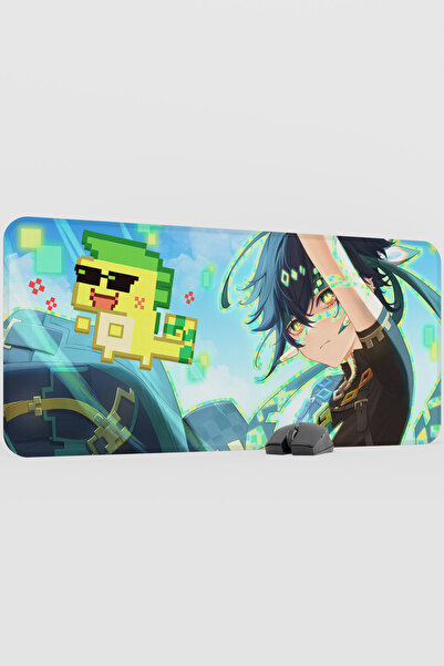 mousepad bastir لوحة ماوس ألعاب كبيرة الحجم من كينيتش جينشين إمباكت أنيمي غات...