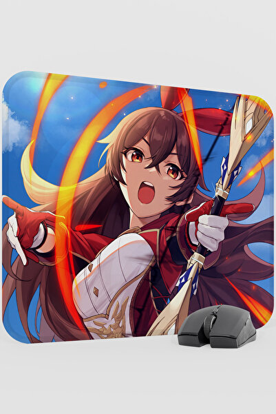 mousepad bastir Amber Genshin Impact Anime Gacha V2 - 48X40 XL Gaming Mouse P...