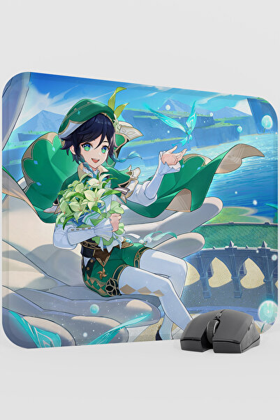 mousepad bastir Venti Genshin Impact Anime Gacha V2 - 48X40 XL Gaming Mouse P...