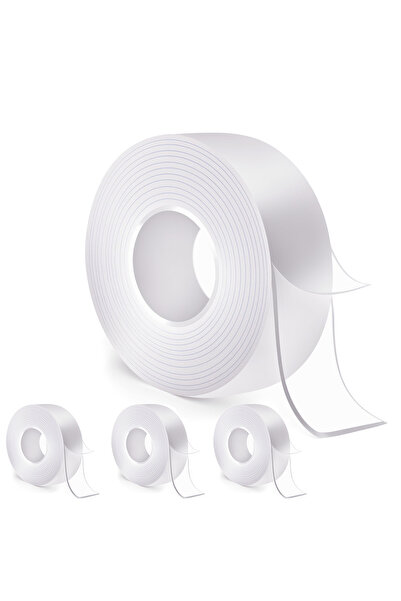 Sumkyle 4 Rolls 10M Nano Double Sided Tape Heavy Duty, Removable Clear Mounti...