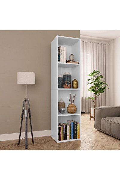 vidaxl Book Cabinet/TV Cabinet White 36x30x143 cm Engineered Wood