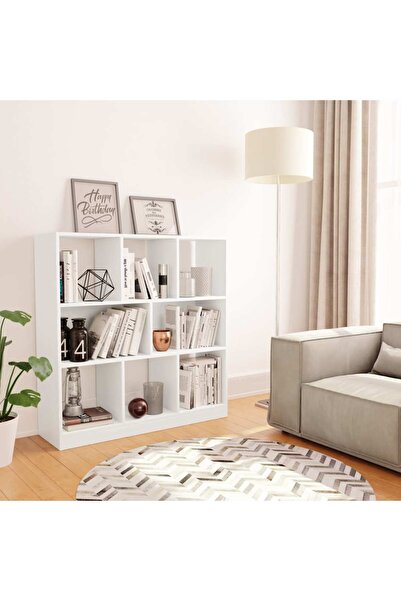 vidaxl Book Cabinet White 97.5x29.5x100 cm Engineered Wood