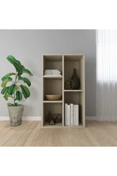 vidaxl Book Cabinet/Sideboard Sonoma Oak 50x25x80 cm Engineered Wood