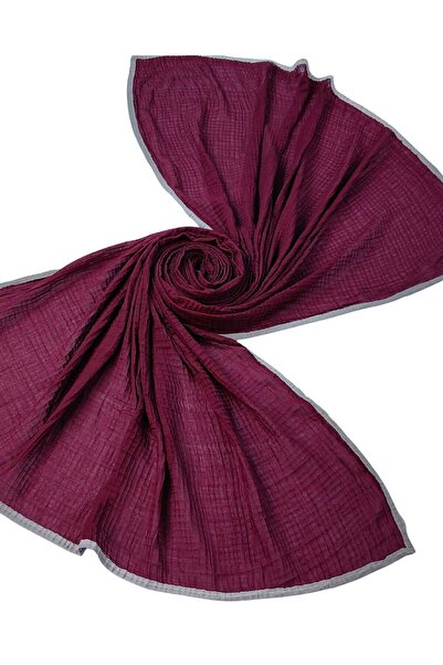 mim eşarp Piped Muslin Solid Color Shawl 90X190Cm