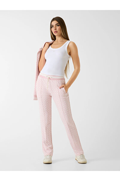Guess New Aggie Long Women's Pink Sweatpants V5Yb20Kb212-P6Gz