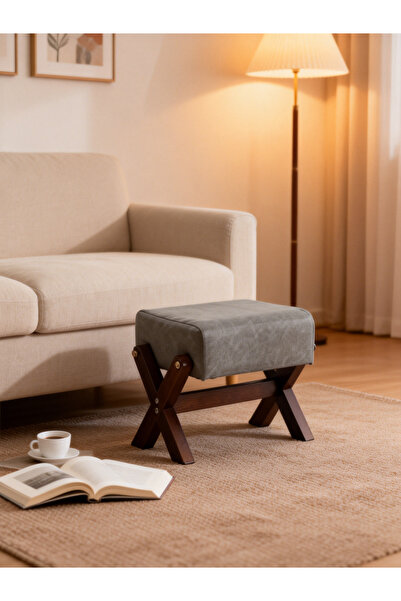 Generic Dark Walnut Solid Wood Stool, Multi-Purpose Bench and Shoe Stool for ...