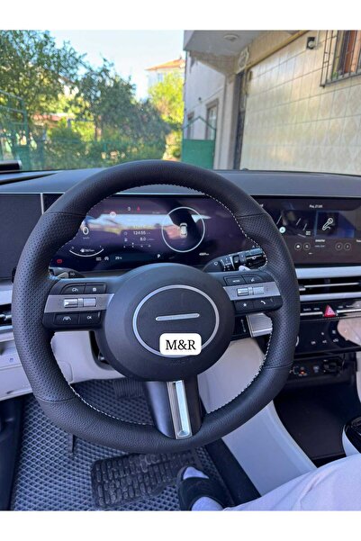 M&R OTO KILIF AKSESUAR Tucson 2025 Model Orijinal Kaplama Deri Direksiyon Kılıfı