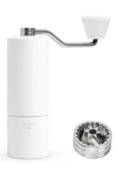 Timemore مطحنة قهوة يدوية C3S مزودة بشفرات مخروطية من الفولاذ المقاوم للصدأ ب...