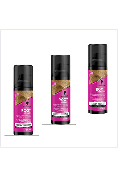 Schwarzkopf Beyazları Anında Kapatan Sprey Boya Kumral 120 ml 3 ADET