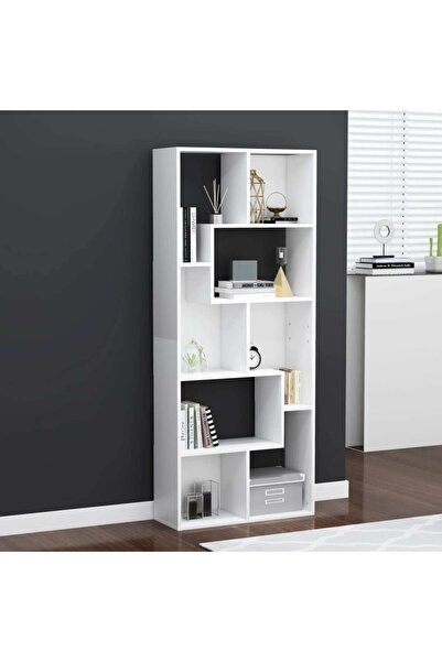 vidaxl Book Cabinet White 67x24x161 cm Engineered Wood