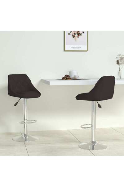 vidaxl Bar Stools 2 pcs Black Faux Leather