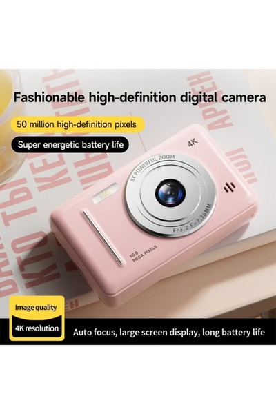 Makrystorm 4K Digital Camera Includes 32GB SD Card ,50MP CCD Kids’ Camera Poi...