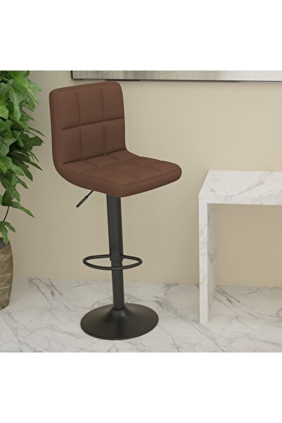 vidaxl Bar Stool Brown Fabric