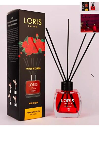 Loris Rose room freshener with sticks, 120ml