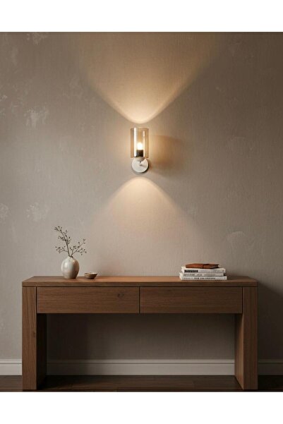 BİAVİZE White Chrome Wall Sconce with Glass Ball