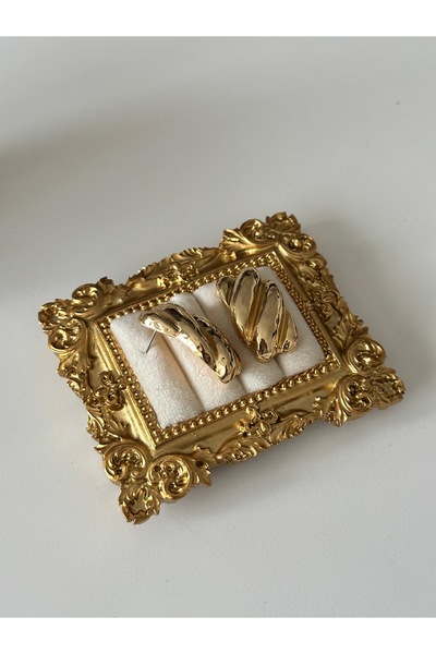 Charmist Çelik burgu gold sindi küpe