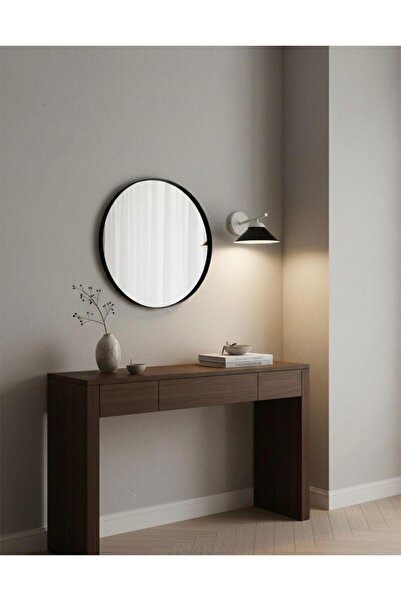 BİAVİZE White Chrome Wall Sconce with Black Japanese Hat