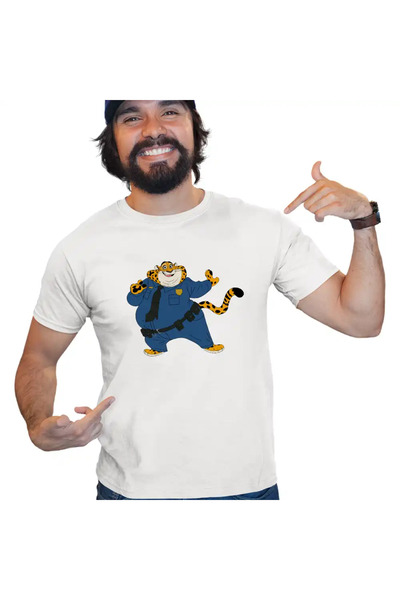 OEM Men's T-Shirt Zootopia Officer Clawhauser Cheetah Cop Police