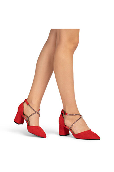 Sofia Store Pantofi dama cu toc patrat si pietre decorative Dalia