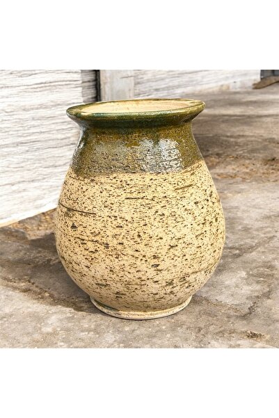 egesaksı Beyaz antik sırlı marsilya saksı 🪴