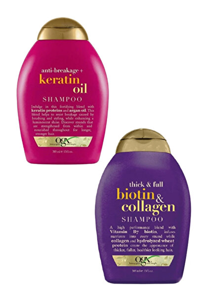 OGXX Two bottles of thickening and lengthening shampoo and hair treatment - B...