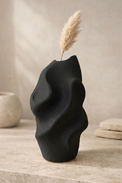 MEAS Organik Form Dekoratif Vazo – Heykelsi Tasarım, Katmanlı Yüzey, Minimal ...