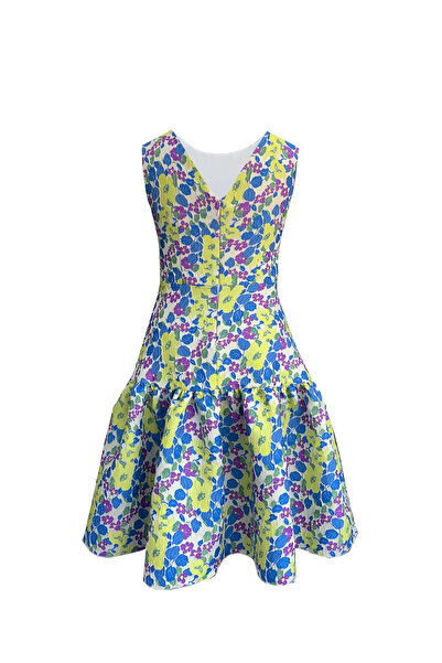 ambar studio Rochie midi jacquard cu imprimeu Olivia