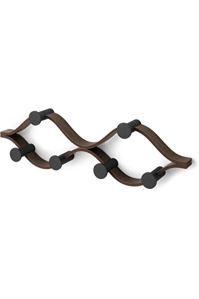 umbra 6 Montage Hooks by Umbra, Black/Walnut