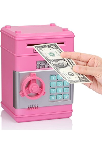 ecv حصالة نقود إلكترونية، صراف آلي للأطفال مزود بقفل بكلمة مرور، وموسيقى، وضو...