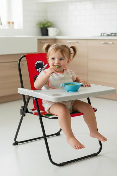 Exent Kids 2–6 Yaş, Game Astro Katlanır Portatif Mama Sandalyesi, Tak-Çıkar M...