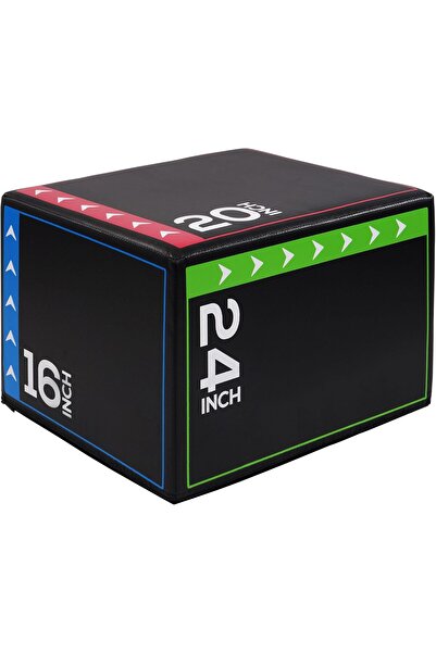 BalanceFrom 3 in 1 Foam Plyometric Jump Box Adjustable 20 24 30 inch Soft Ant...