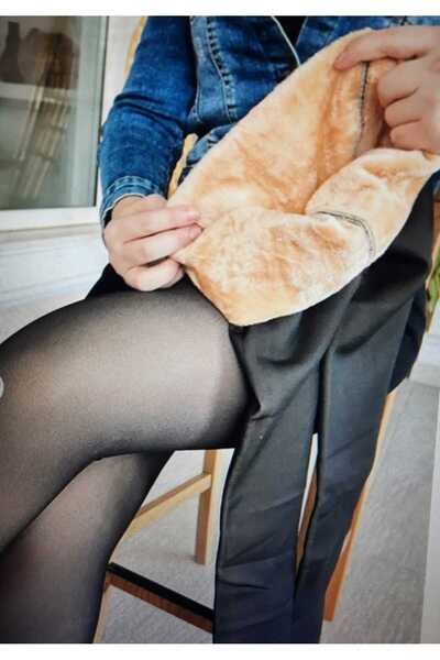 BESTLİNGERIE Dikişsiz Polar Külotlu Çorap