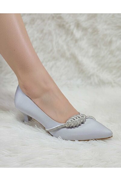 VARLIK AYAKKABI New Season Evening Dress Stone Shoes Small Heel