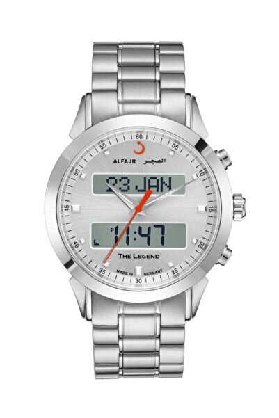 alfajra Al Fajr Men's Watch Stainless Steel Analog + Digital WA-30S White Dia...