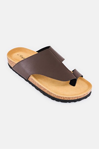 English Laundry Men Slip On Cork Sandal, Brown