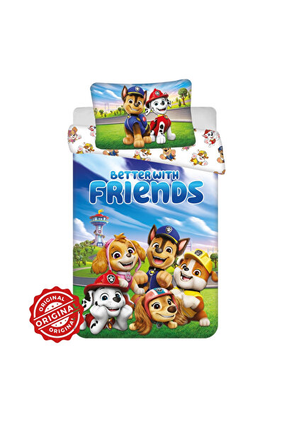 PAW PATROL Set de lenjerie de pat pentru copii - 100% bumbac 100x135 cm
