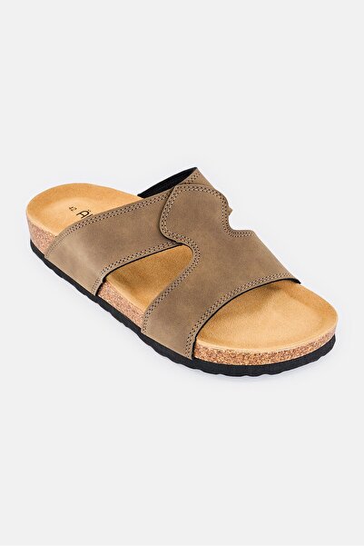 Algspar Men Slip On Cork Sandals, Brown