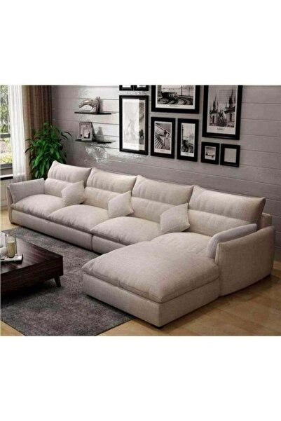 Palma homez | Luxe Lounger L-Shape Sofa - Beige - 85x180x300x80 cm