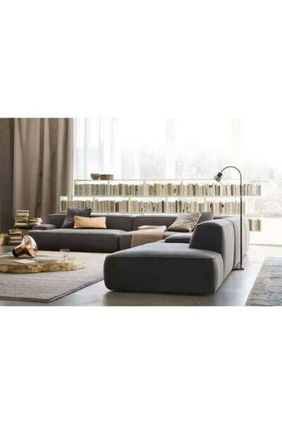 Palma homez | Sophisticated Settee L-Shape Sofa - Grey - 300x300x90x90 cm