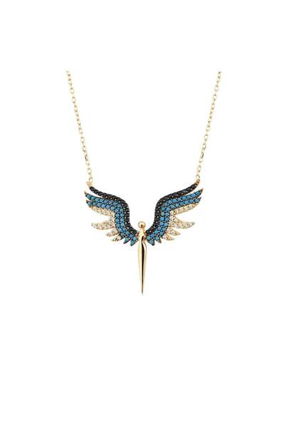 Bijuteria SORELLY Ασημένια Αλυσίδα Αρχάγγελος Μιχαήλ Επιχρυσωμένο Ασήμι 14Κ