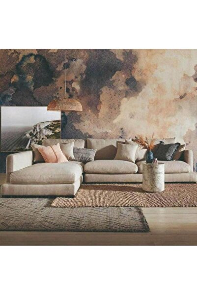 Palma homez | Vintage Charm L-Shape Sofa - Beige - 85x160x300x80 cm